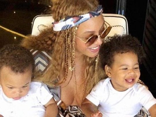 Beyoncé et ses jumeaux Sir et Rumi